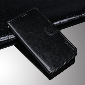 Voor Samsung Galaxy A82 5G Idewei Crazy Horse Textuur Horizontale Flip Lederen Case met Houder & Card Slots & Portemonnee (Zwart)