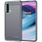 Voor OnePlus Nord CE 5G MOFI Gentless Brushed Carbon Fiber Soft TPU Case