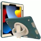 360-graden roterende houder tablethoes met polsband voor iPad Pro 12.9 2021/2020 (groen + beige)