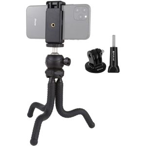 PULUZ mini Octopus flexibele statief houder met bal hoofd & telefoon klem + statief bevestiging adapter & lange schroef voor SLR camera's  GoPro  mobiele telefoon  grootte: 25cmx 4.5 cm