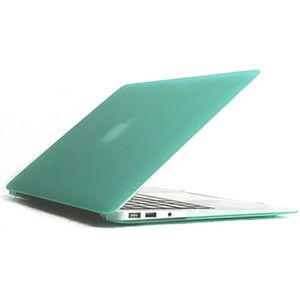 MacBook Air 11.6 inch 4 in 1 Frosted patroon Hardshell ENKAY behuizing met ultra-dun TPU toetsenbord Cover en afsluitende poort pluggen (groen)