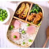 Hout Milieubescherming Servies Draagbare Lunch Box Bento Box  Stijl: Dubbele laag (Hout kleur)
