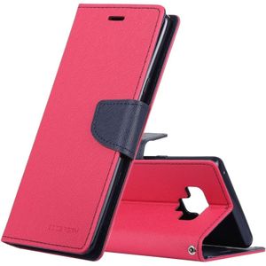 KWIK GOOSPERY FANCY dagboek horizontale Flip lederen case voor Galaxy Note 9  met houder & kaartsleuven & portemonnee (rood)