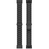 Voor Garmin Forerunner 35 / 30 Universal Three Beads Stainless Steel Replacement Wrist Strap Horlogeband(Zwart)