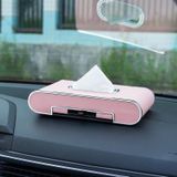 Auto Dashboard Diamond Papieren Handdoeken Doos met Tijdelijke Parking Telefoonnummer Kaart & Telefoon Houder (Pink)