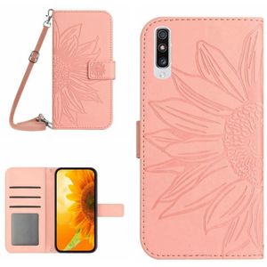 Voor Samsung Galaxy A70 / A70S Skin Feel Sun Flower Pattern Flip lederen telefoonhoes