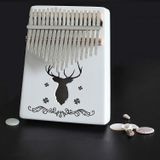 17-tone Kalimba Portable Thumb Piano  Style:White-Classic Herten