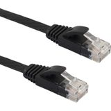 1m CAT6 ultra-dunne platte Ethernet LAN netwerkkabel  Patch leiden RJ45 (zwart)