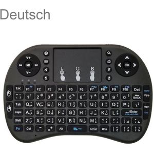 Ondersteuning taal: Duitse i8 Air Mouse draadloos toetsenbord met touchpad voor Android TV Box & Smart TV & PC Tablet & Xbox360 & PS3 & HTPC/IPTV