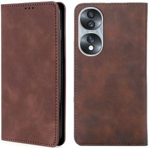 Voor Honor 70 Skin Feel Magnetic Horizontal Flip Leather Phone Case