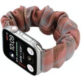 Voor Apple Watch Series 6 & SE & 5 & 4 40mm / 3 & 2 & 1 38mm JK Uniform Style Cloth + Roestvrijstalen horloge polsbandje (Rood + Blauw)