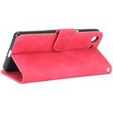 Voor Sony Xperia Ace Solid Color Skin Feel Magnetic Buckle Horizontale Flip Kalf Textuur PU Lederen case met Holder & Card Slots & Wallet(Rose Red)