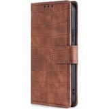 For OnePlus 3 Skin Feel Crocodile Texture Magnetic Clasp Horizontal Flip PU Leather Case with Holder & Card Slots & Wallet(Brown)