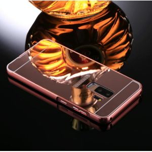 Galvaniseren + PC spiegel beschermende Back Cover Case voor Galaxy S9 PLUS (Rose goud)