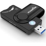 ROCKETEK CR310 USB 3.0 + TF-kaart + SD-kaart + SIM-kaart + smartcard multifunctionele kaartlezer
