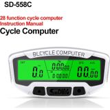 SUNDING SD-558C Fiets Computer Wireless Digital LCD Backlight Road Speedometer Stopwatch Snelheidsmeter