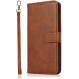 For Samsung Galaxy S10+ Calf Texture 2 in 1 Detachable Magnetic Back Cover Horizontal Flip Leather Case with Holder & Card Slots & Wallet & Photo Frame(Brown)