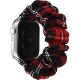 Voor Apple Watch Series 6 & SE & 5 & 4 40mm / 3 & 2 & 1 38mm JK Uniform Style Cloth +Stainless Steel Watch Polsband (Zwart + Rood)(Zwart + Rood)