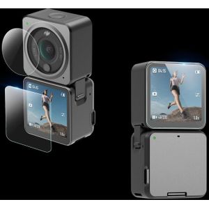 StartRc 6 in 1 lens + voor- en achterkant LCD-scherm 9H 2.5D gehard glasfilm voor DJI ACTION 2