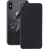 Gemakkelijk vervanging grote camera gat glas terug batterij cover met lijm voor iPhone XS Max (zwart)