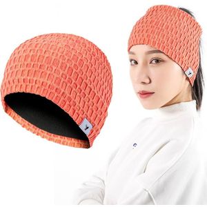 YIPINU YPU-FD2 Herfst- en wintersport haarband Yoga brede zijde elastische haarhoepel (fluorescerend oranje)