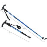 JUNGLELEOPARD vierdelige gebogen handvat aluminiumlegering trekking paal  lengte: 52-110cm (blauw)