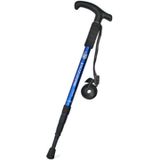 JUNGLELEOPARD vierdelige gebogen handvat aluminiumlegering trekking paal  lengte: 52-110cm (blauw)