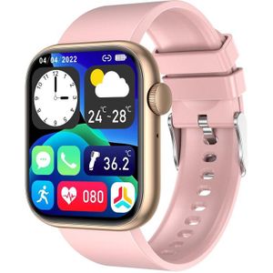QX7 1.85 inch TFT-scherm Smart Watch  ondersteuning voor Bluetooth-oproep / haardbewaking / 100+ sportmodi (roze goud)