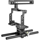 YELANGU C15 YLG0711A Video Camera Cage Stabilizer met Handle & Rail Rod voor Nikon Z6 / Z7(Zwart)