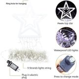 10LM 350 LED Star Waterfall Light Christmas Tree String Lights Outdoor Meteor Light  Plug Spec: EU-stekker (warm wit licht)