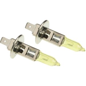 2 x H1 HOD halogeen lampen 12V 100W 2400 LM 3500K geel licht koplampen