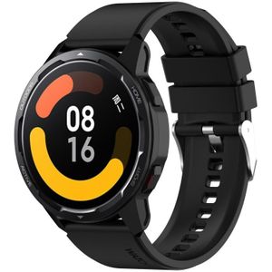 Voor Huami Amazfit GTS 3 20mm uitstekende kop siliconen band zilveren gesp