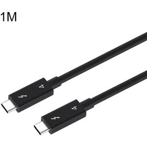 USB-C / Type-C Mannelijk naar USB-C / Type-C Mannelijke Multifunctionele transmissiekabel voor Thunderbolt 4  Kabellengte: 1m