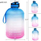 TT-T585 1 Gallon / 3.78L Sportketel Gradint Kleur Plastic Space Bottle  Kleur: Roze Paars