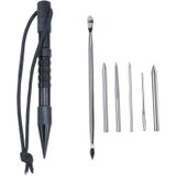 Umbrella Rope Needle Marlin Spike Armband DIY Weven Tool  Specificatie: 7 STUKS / Set Zwart