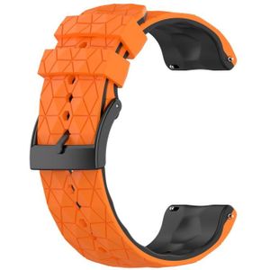 For Suunto 9 24mm Mixed-Color Silicone Watch Band(Orange+Black)