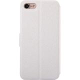 Voor iPhone 8 & 7 Silk textuur horizontaal flip lederen draagtas met magnetische Buckle & houder & Card Slots(White)