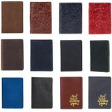 K018 Vintage lederen paspoorthouder (rood in relif)