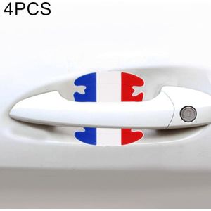 4 PC's Franse vlag patroon auto-Styling auto deur handvat krassen resistente Sticker