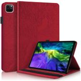 Voor iPad Pro 12.9 2022 / 2021 / 2020 Life Tree Series Horizontale Flip Leren Tablet Case (Rood)