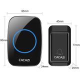 CACAZI A10G n knop drie ontvangers self-powered draadloze Home draadloze Bell  EU plug (zwart)