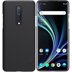 Voor OnePlus 8 NILLKIN Frosted Concave-convex Texture PC Protective Case(Zwart)