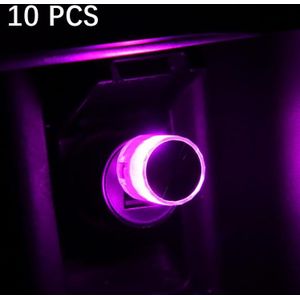 10 stks Auto Decoratieve USB Universele LED-atmosfeerlamp  kleur: Paars