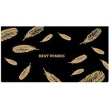 12 STUKS Zwarte Bronzing Wenskaart Vakantie High-End Gouden Zegen Wenskaart Met Envelop (Veer)