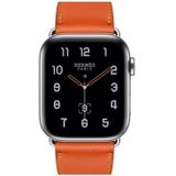 Voor Apple Watch Series 5 & 4 44mm / 3 & 2 & 1 42mm vervangend lederen bandhorlogeband(oranje)