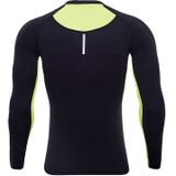 SIGETU Men Elastic Workout Sportwear met lange mouwen (kleur:Zwart groen formaat:XXXL)