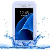 Samsung Galaxy S7 / G930 beschermend IPX8 waterdicht Siliconen + kunststof Hoesje met draagriem Wit