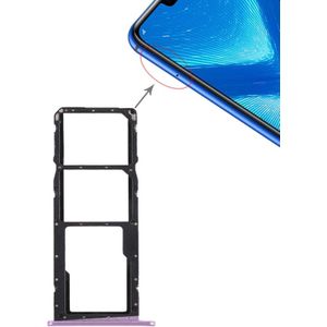 SIM-kaart lade + micro SD-kaart lade voor Huawei Honor 8X (paars)