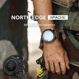 North Edge Multifunctionele Waterdichte Buitensporten Elektronische Smart Watch  Ondersteuning Vochtigheidsmeting / Weersvoorspelling / Snelheidsmeting  Stijl: Siliconen Strap (Oranje)