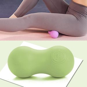 Fascia bal spier ontspanning yoga bal rugmassage siliconen bal  specificatie: platte matcha groene pinda bal